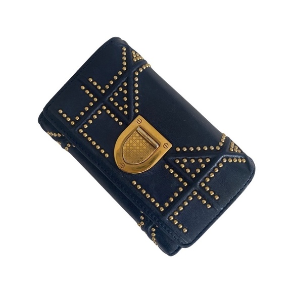 Dior Diorama élancée blue wallet lambskin wallet - Picture 1 of 11